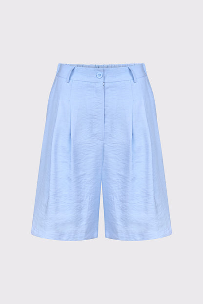 Bermuda aus Modal-Polyester-Mix mit weitem Bein