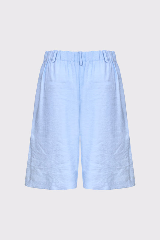 Bermuda shorts in modal-polyester blend with wide leg