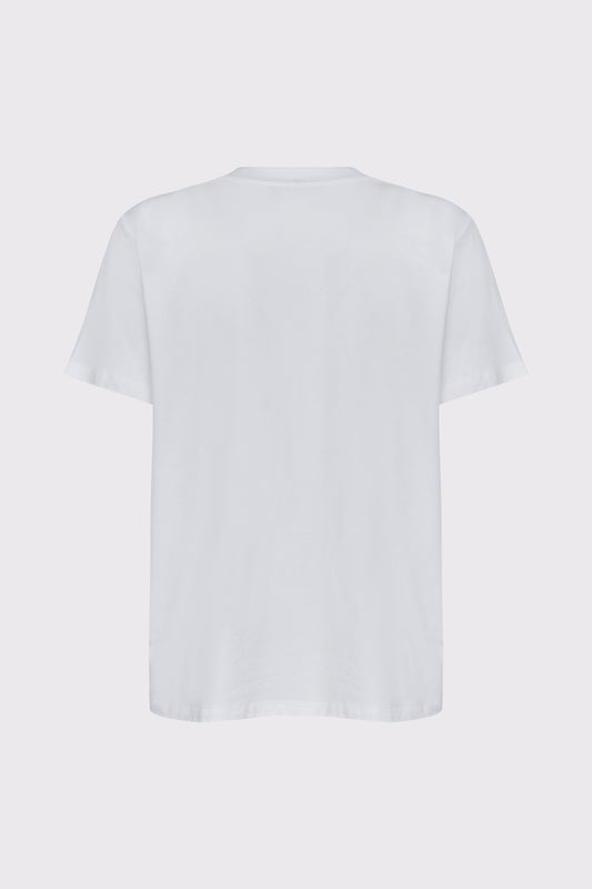 T-Shirt mit Glitzerstein-Stickerei