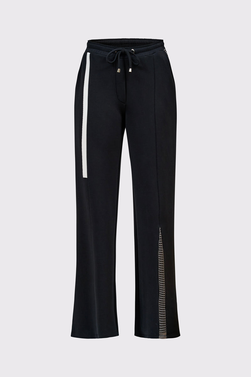Sweatpants in a modal-polyester blend with contrast detail