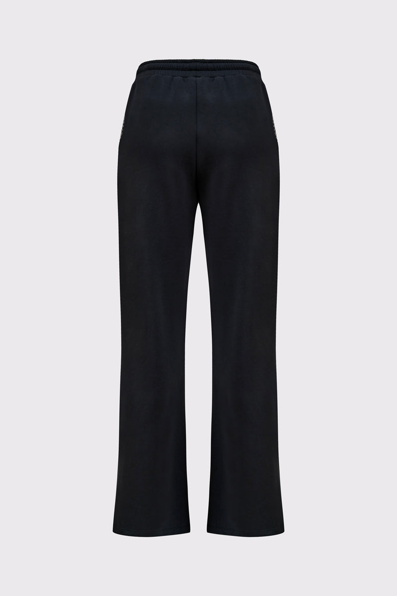 Sweatpants in a modal-polyester blend with contrast detail