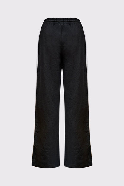 Hose aus Lycra mit weitem Bein und Seitenstreifen