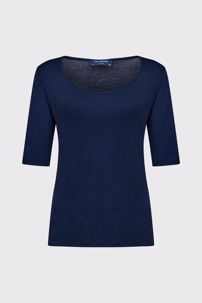 Bamboo Viscose Elastane Crew-Neck T-Shirt
