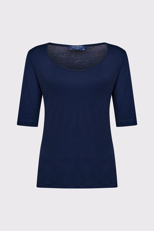 Bamboo Viscose Elastane Crew-Neck T-Shirt