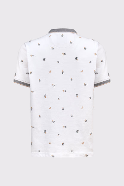 Herren Polo-Shirt mit Allover-Print – modern & elastisch