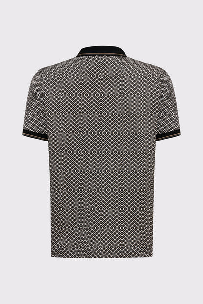 Men's Polo Shirt with All-Over Pattern – Cotton-Elastane