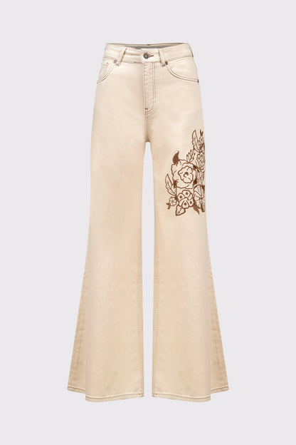 Baumwollhose mit weitem Bein und floralem Print (DOB Pants Wide Leg)