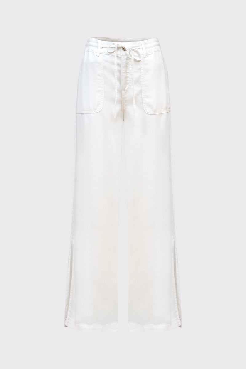 Tencel pajama pants with drawstring waist and wide leg (Ladies' pajamas pants)