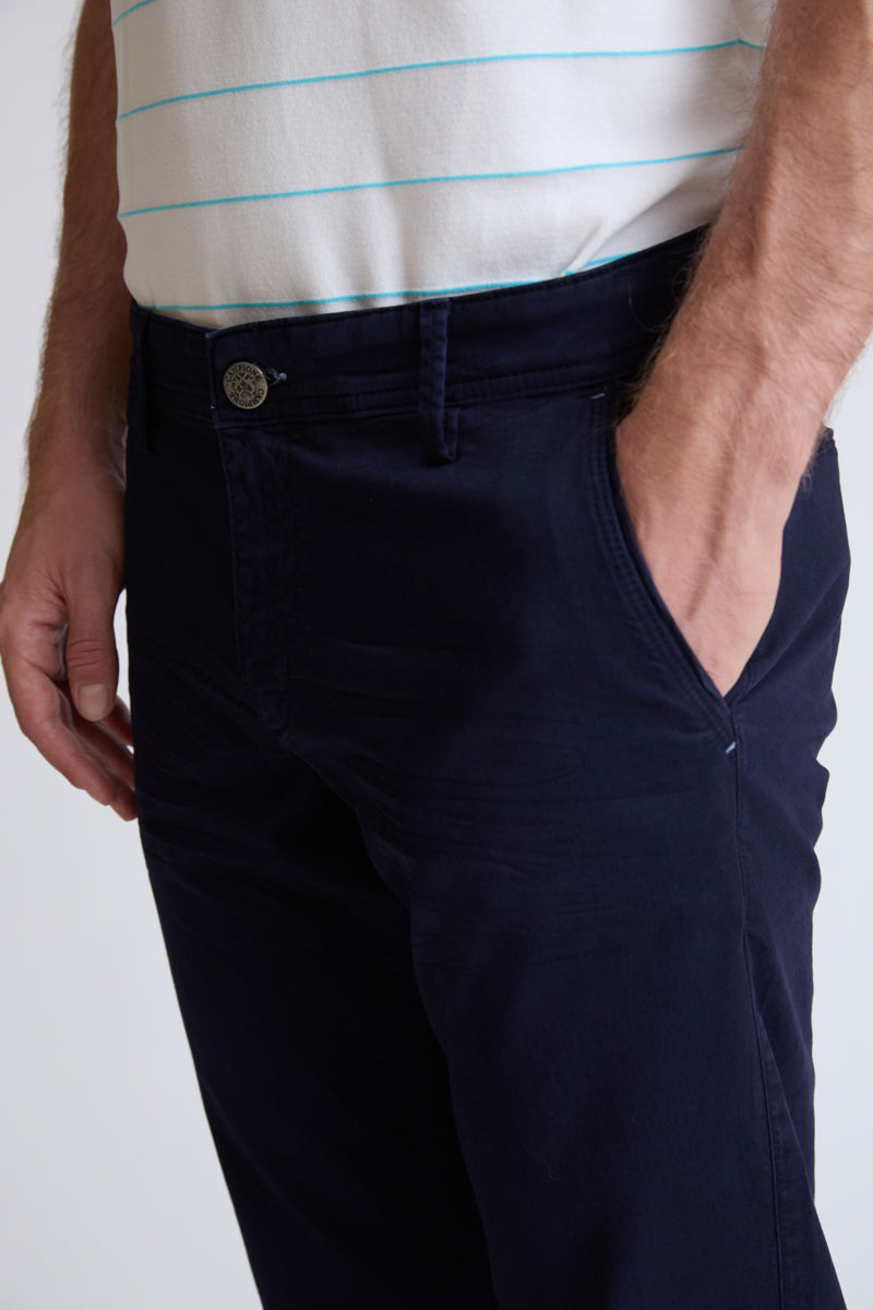 Claudio Campione Baumwoll-Chino mit Stretch – navy #Farbe_85400 navy