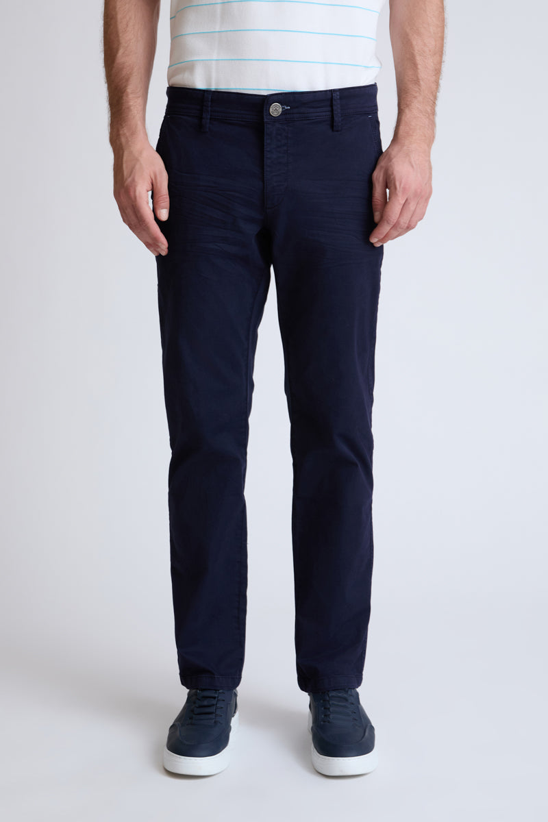 Claudio Campione Baumwoll-Chino mit Stretch – navy #Farbe_85400 navy