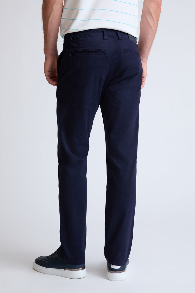 Claudio Campione Baumwoll-Chino mit Stretch – navy #Farbe_85400 navy