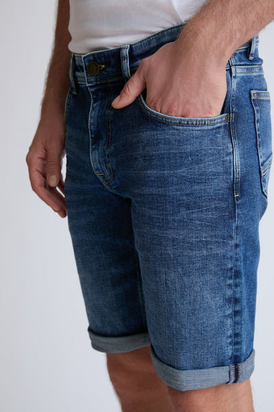 Yachting stretch-cotton denim shorts