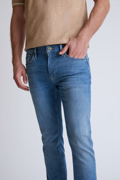 Jeans aus Baumwolle‑Polyester‑Elasthan im 5‑Pocket‑Design