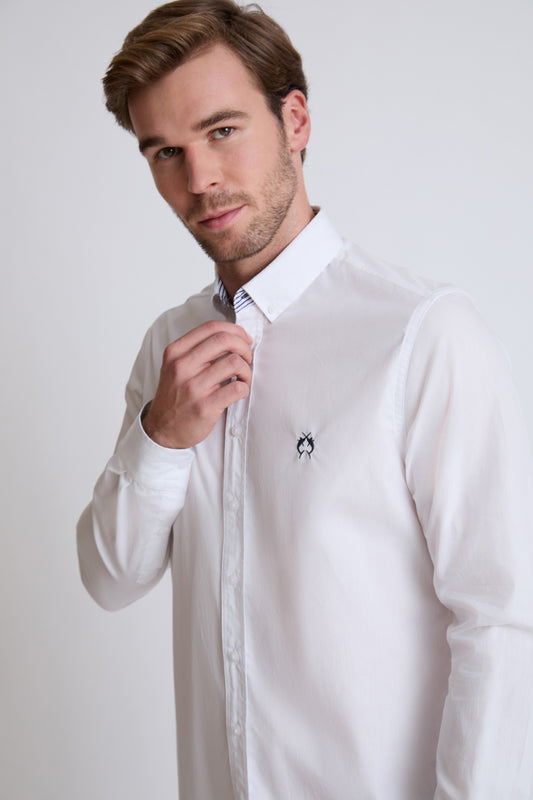 Baumwoll-Button-Down-Hemd mit 1/1 Arm – klassisch & modern