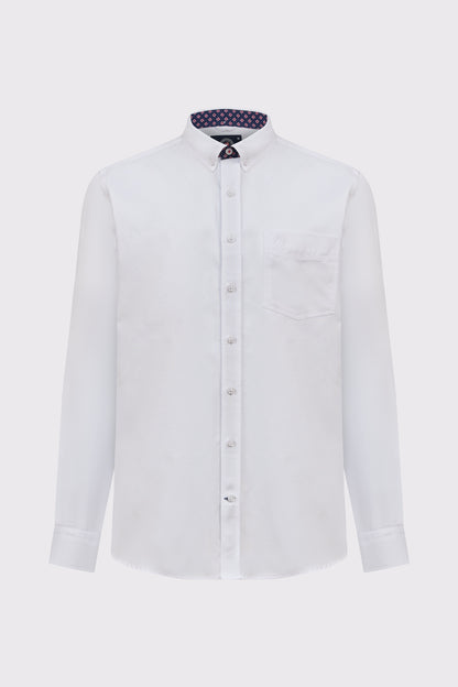 Baumwoll-Button-Down-Hemd mit Brusttasche – modern & klar