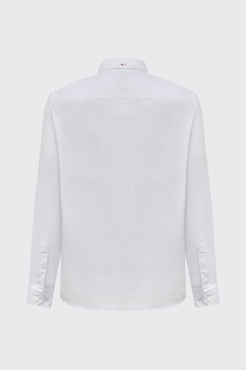 Baumwoll-Button-Down-Hemd mit Brusttasche – modern & klar – white oxford #Farbe_10005 white oxford