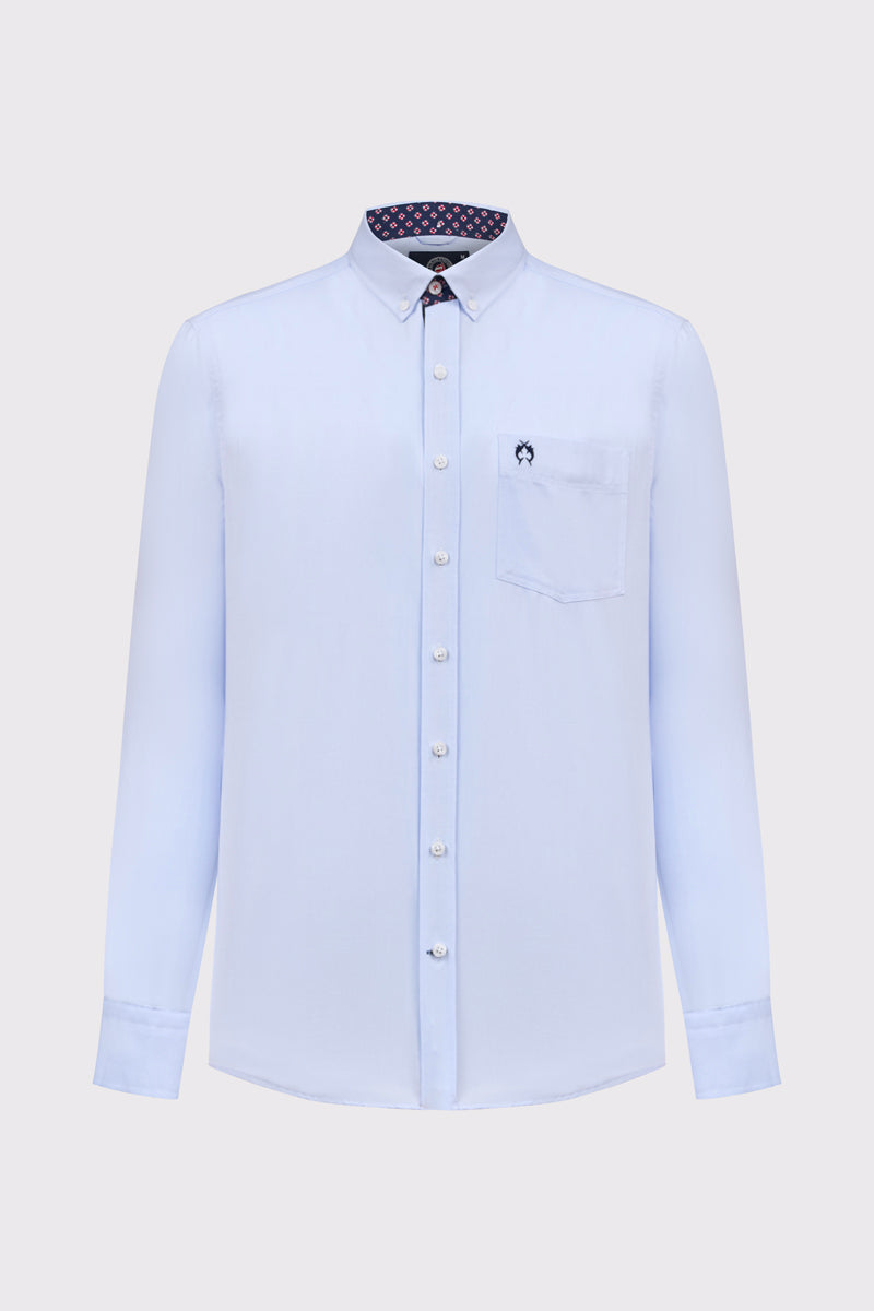 Baumwoll-Button-Down-Hemd mit Brusttasche – modern & klar