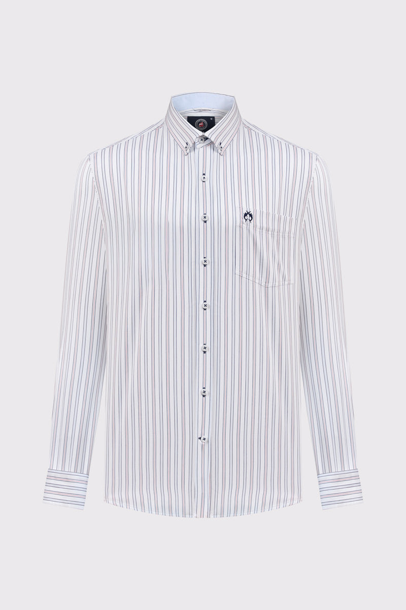 Button-Down-Hemd mit Streifenmuster – modern & ausdrucksstark – blue stripe 4 #Farbe_83144 blue stripe 4