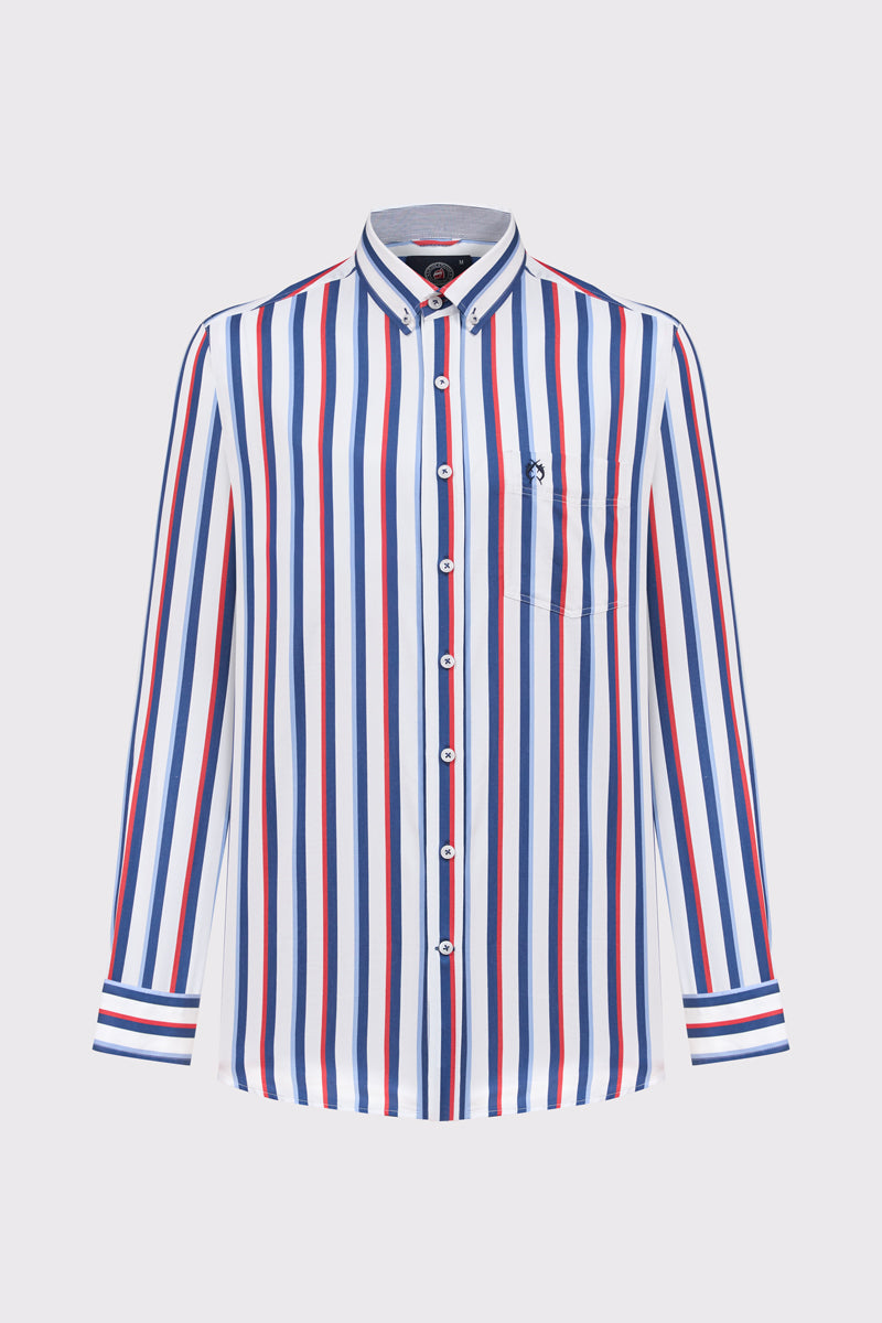 Button-Down-Hemd mit Streifenmuster – modern & ausdrucksstark – blue stripe 6 #Farbe_83146 blue stripe 6