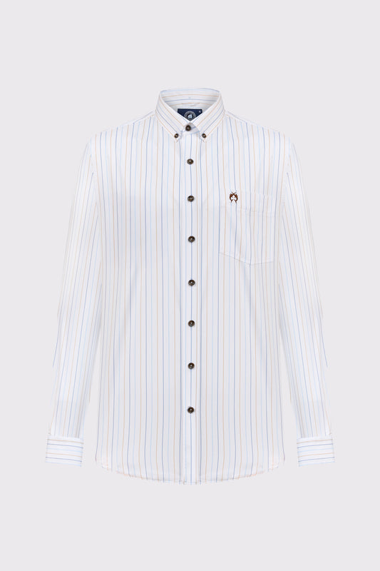 Modern Fit Hemd mit Streifendesign