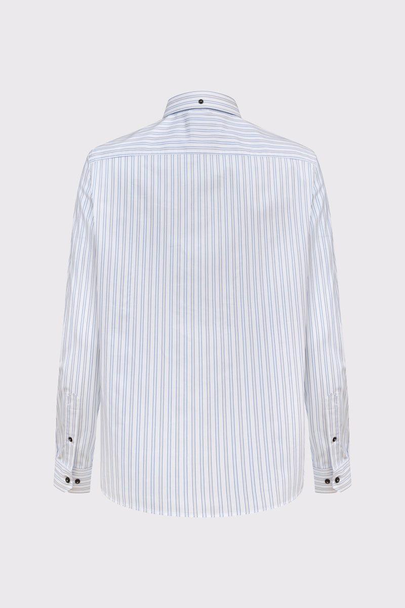 Modern Fit Hemd mit Streifendesign