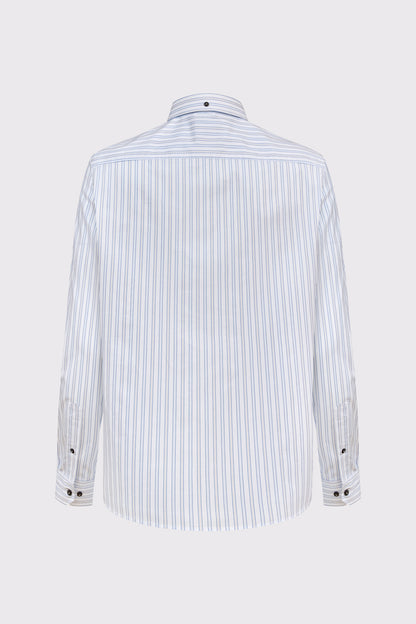 Modern Fit Hemd mit Streifendesign