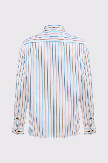 Modern Fit Hemd mit Streifendesign