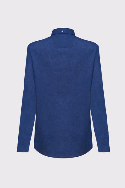 Button-Down-Hemd aus Baumwolle-Leinen – Sommerhemd Regular Fit