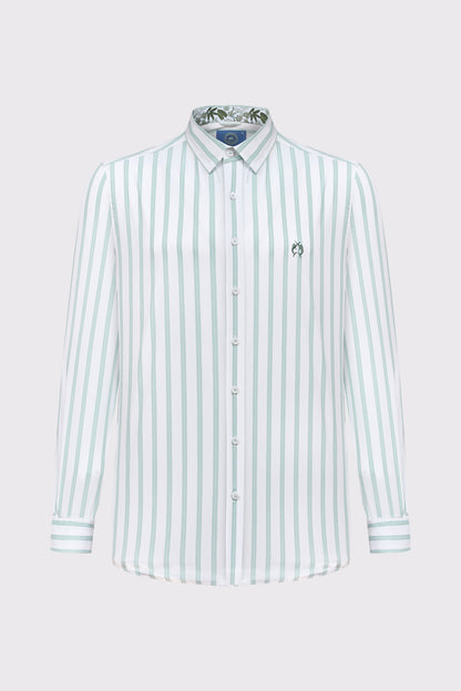 Herren Button-Down-Hemd Streifen – Baumwolle-Elasthan, Modern Fit
