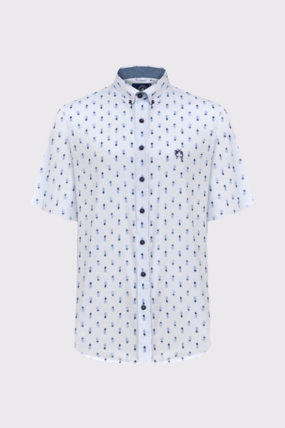 Modern Fit Kurzarmhemd mit Print