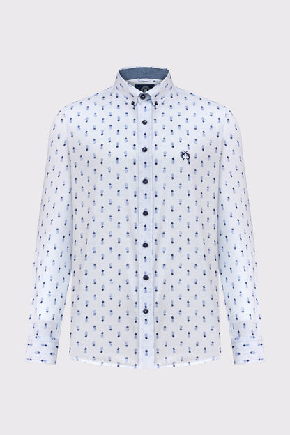 Modern Fit Hemd aus 100 % Baumwolle