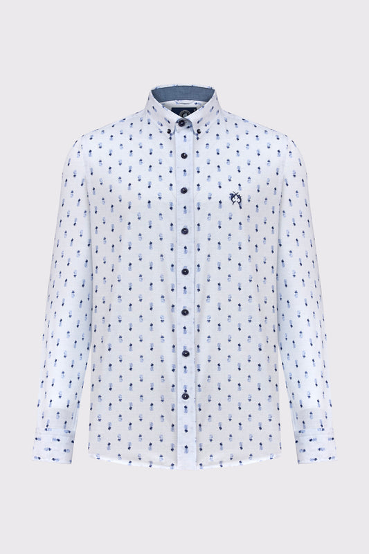 Modern Fit Hemd aus 100 % Baumwolle