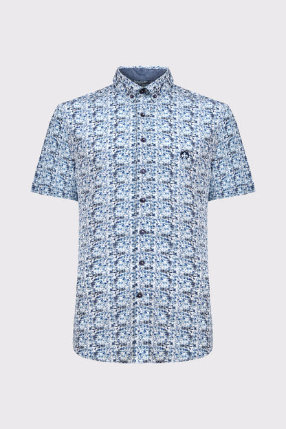 Kurzarmhemd -Iconic Blue- Leichtigkeit trifft maritimen Stil