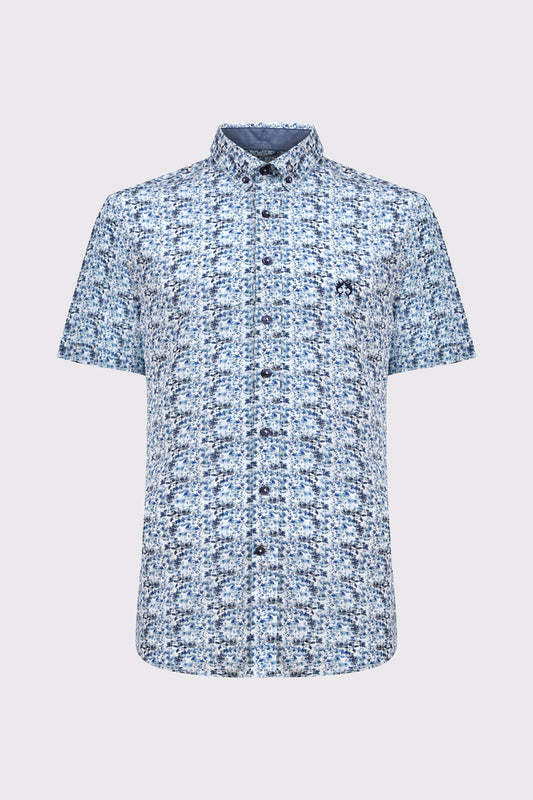 Kurzarmhemd -Iconic Blue- Leichtigkeit trifft maritimen Stil
