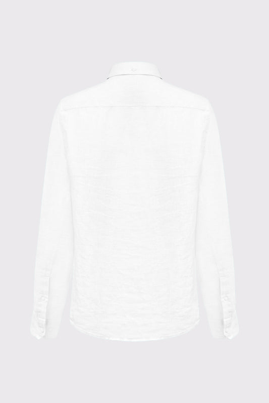 Men's shirt made from 100% linen with a modern fit. Breathable, lightweight, and ideal for stylish summer and casual looks