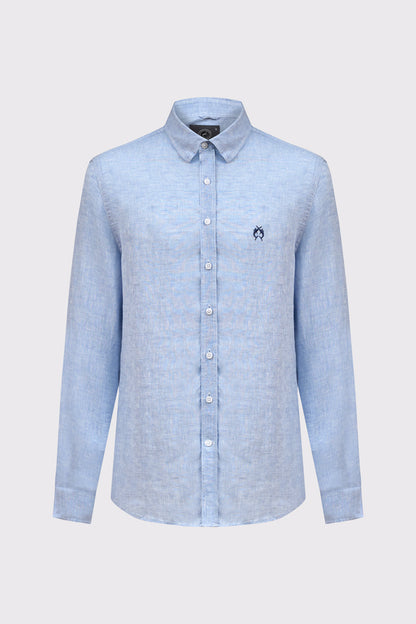 Herrenhemd aus 100% Leinen mit Modern Fit. Atmungsaktiv, leicht und ideal für stilvolle Sommer- und Casual-Looks