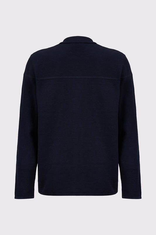 Strick‑Jacke aus reiner Baumwolle mit Knopfleiste (1/1 Arm)