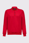 Cotton Sweat Polo with Button Placket (Long Sleeve)