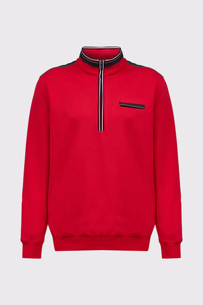 Claudio Campione Yachting Sweatshirt aus Baumwolle mit Stehkragen-Zip