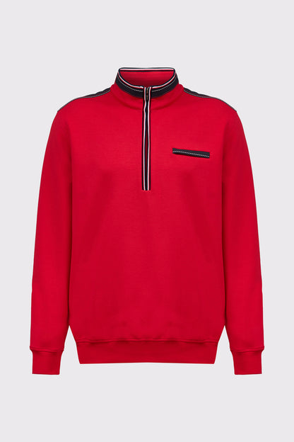 Claudio Campione Yachting Sweatshirt aus Baumwolle mit Stehkragen-Zip