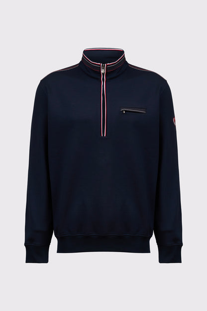 Claudio Campione Yachting Sweatshirt aus Baumwolle mit Stehkragen-Zip