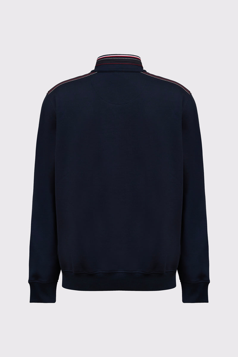 Claudio Campione Yachting Sweatshirt aus Baumwolle mit Stehkragen-Zip
