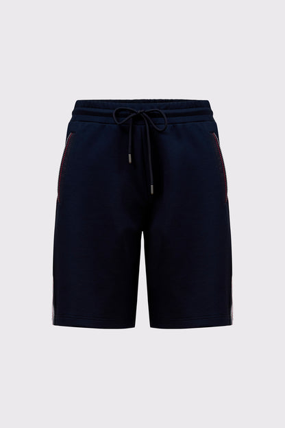 Pure cotton sweat Bermuda shorts with contrast details