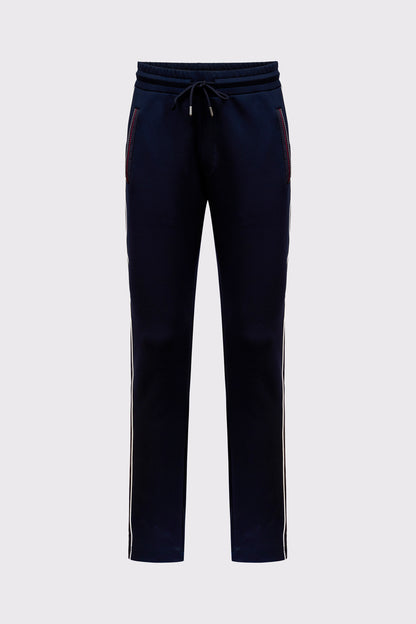 Cotton sweatpants with contrast stripe