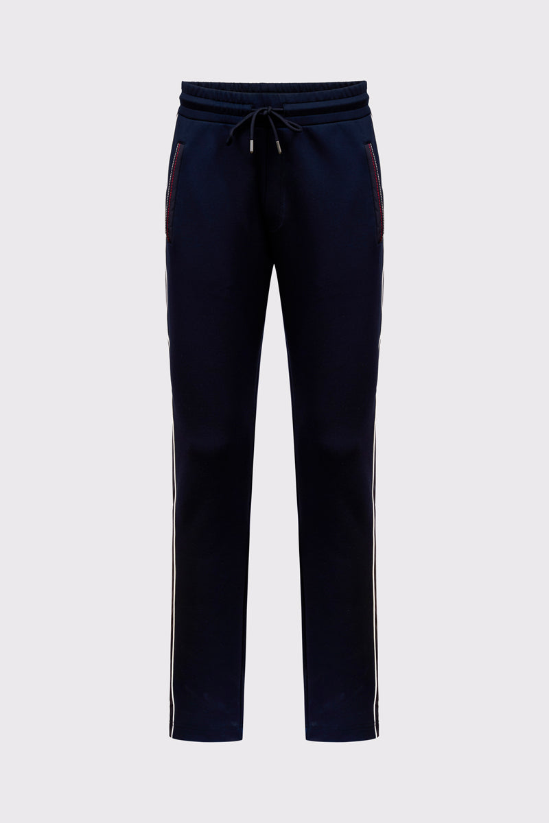 Cotton sweatpants with contrast stripe
