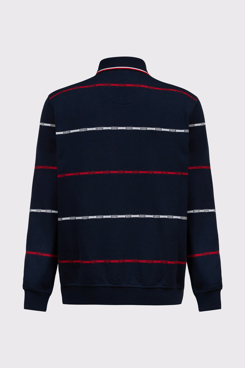 Claudio Campione Yachting Cotton Sweat-Polo with Stripes