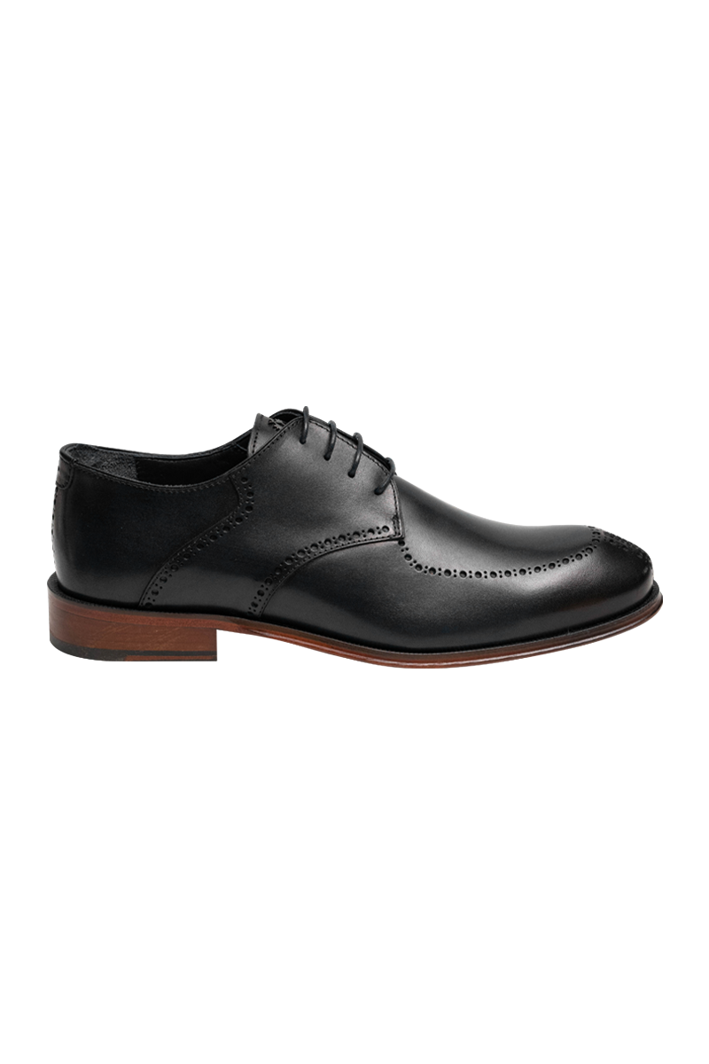 3755603_93000 Eleganter Derby-Brogue mit Lyra-Lochung, Rahmennaht und Lederlaufsohle.