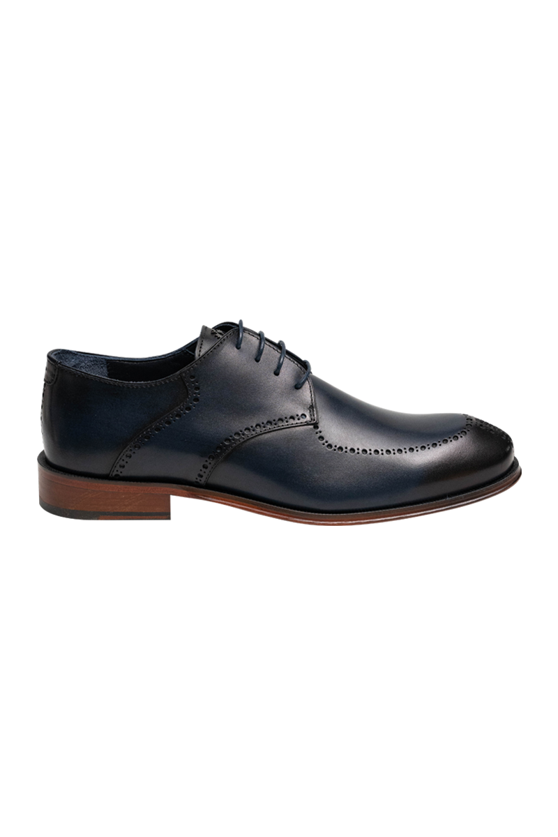 3755603_85400 Lir delikli, welt dikişli ve deri dış tabanlı şık Derby brogue ayakkabı.