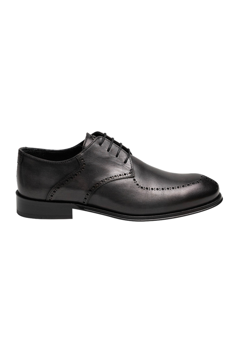 3755603_91900 Lir delikli, welt dikişli ve deri dış tabanlı şık Derby brogue ayakkabı.