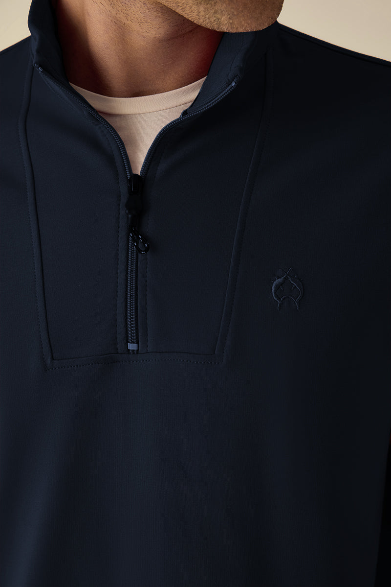Troyer yakalı sweatshirt